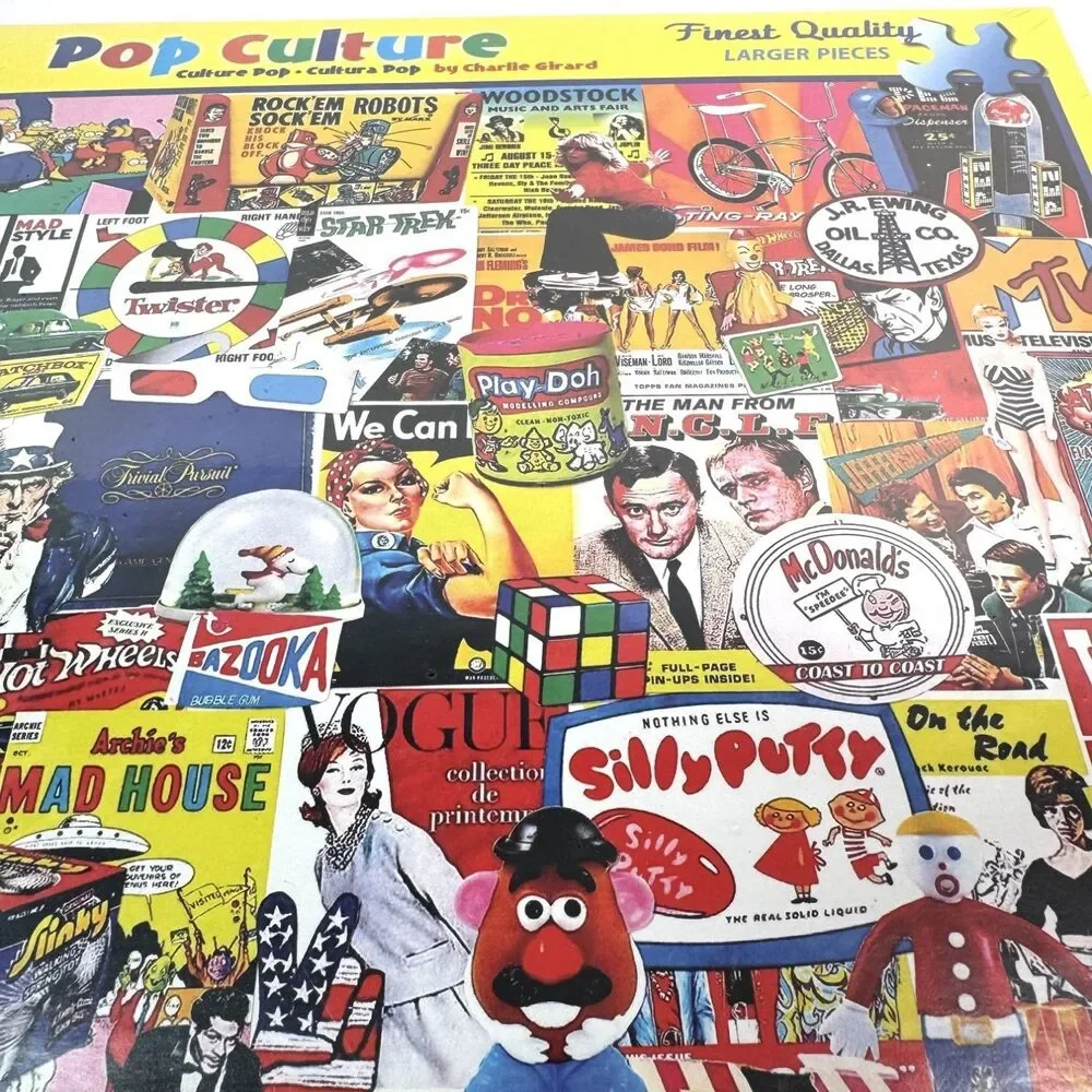 White Mountain Pop Culture 1000 Piece Jigsaw Puzzle NEW Sealed Charlie Girard
